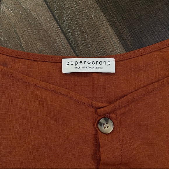 Burnt Orange Ruffle Tank - Picture 3 of 5